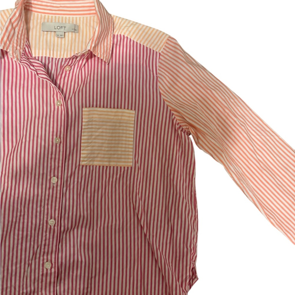 LOFT Multicolor Striped Collared Shirt - Picture 6 of 6